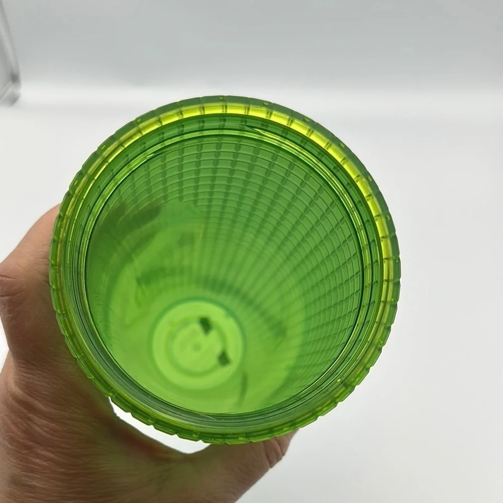 Starbucks Green Jelly Acrylic Grid Tumbler Limited Edition 2022 24oz New